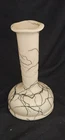 McCoy Chromoveil Pottery Vase 7" White w Black Spideweb Splatter Glaze #070 USA