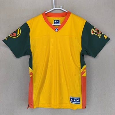 Youth Boys Alliance of American Football Starter Jersey Yellow Green XL