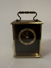 Swiza Quartz Travel Clock Brass w/ Box Coca-Cola Marking Vintage 5x3” PARTS