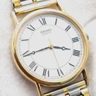[Instock] Vintage 1985 Seiko 7431-7010 Gold Case Quartz Men's Watch New Battery