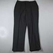 NEW Nine West 10 Gray Striped Tapered Stretch Dress Womens Pants