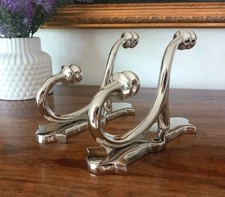 Wandgarderobe Wandhaken Kleiderhaken Jugendstil Aluminium Garderobe  silber Deko