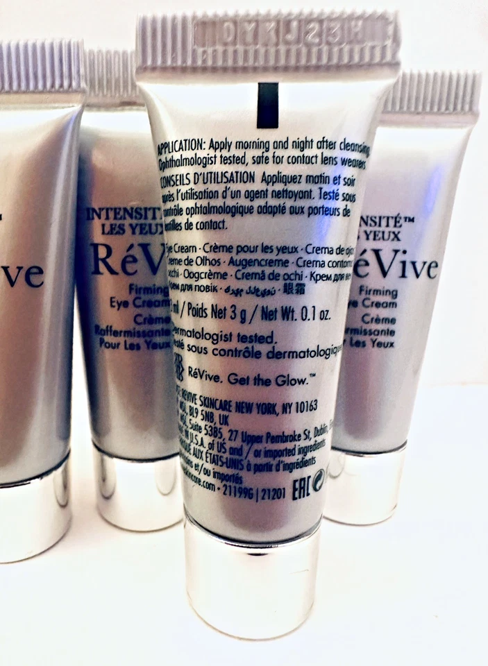 REVIVE INTENSITE LES YEUX FIRMING EYE CREAM 5 x .10 oz. / 3 ml  - NEW - Image 2 of 2