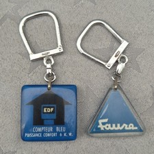 LOT DE 2 PORTE CLÉ BOURBON ANCIENS EDF ET FAURE BON ÉTAT