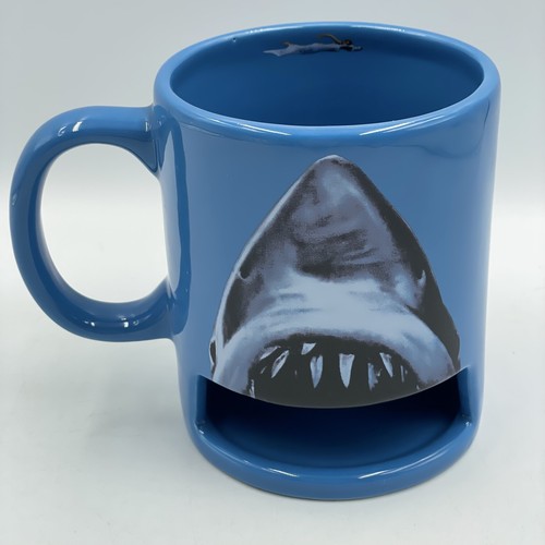 Jaws Large Mug With Biscuit Cookie Holder • Ceramic Tea / Coffee Cup • Official
