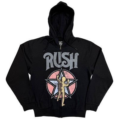 Rush Starman 2112 Band Logo Zipped Kapuzenpullover