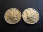 1940 D Mercury Dime Coin - 2 Coins