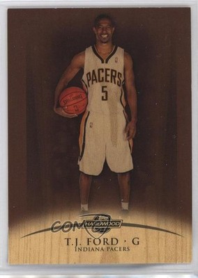 2008-09 Topps Hardwood Mahogany Wood 43/75 TJ Ford #66 1f7d