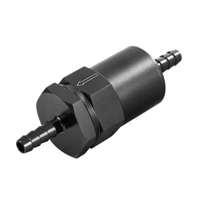 APS In Line Fuel Filter With 30 Micron Element - Black, 3/8'' Push On, Aluminium