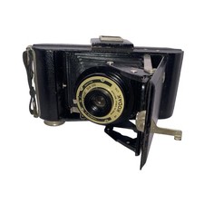Kodak Brownie Six 20 Folding Camera 620 Film Vintage Art Deco Black