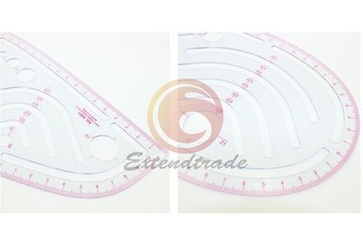 1PCS NEW Styling Design Ruler Hip Curve Built-in Scale Straight Ruler *tn