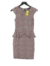 Warehouse A-Line Midi Dress UK10 in Multi