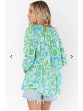 Show Me Your MUMU Margo Tunic in Abstract Poppy Multi Pattern NWT Size M