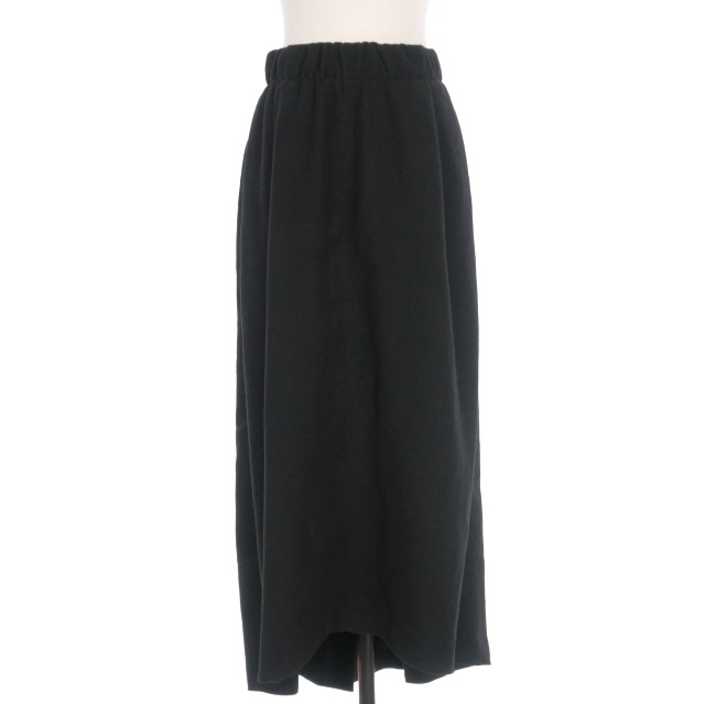 Bajra Wool Long Black Skirt with Back Slit Size 0 Elegant Womens Fashion