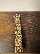 Handmade Leopard Print Key Fob Fabric Wristlet Gift Stylish Organization