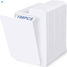 198PCS Trading Card Dividers, Paper Standard Vertical White 
