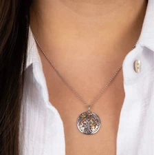 Beautiful Engelsrufer Tree of Life Pendant: silver, gold and rose gold. 