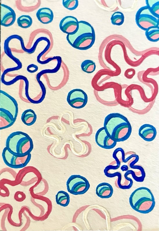 Loopy Flowers ACEO/ATC