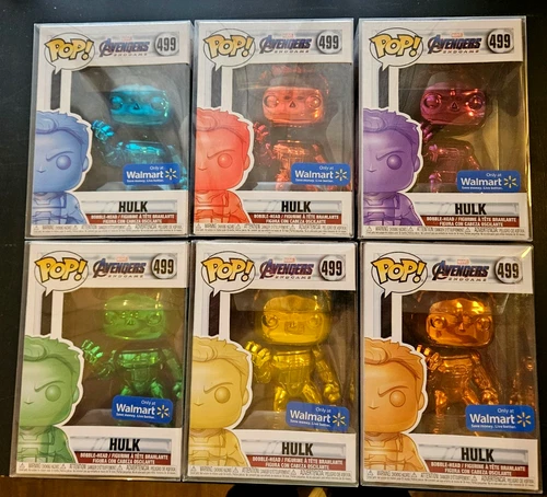 Funko Pop Marvel Avengers Endgame CHROME HULK 499 Walmart Exclusive Lot Set 6