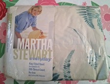 Martha Stewart Everyday King Fitted Sheet Fern Print.