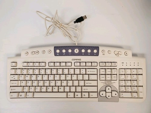 Vintage Compaq Wired USB Keyboard Model SDM4540UL (Tested & Works) - Very Clean
