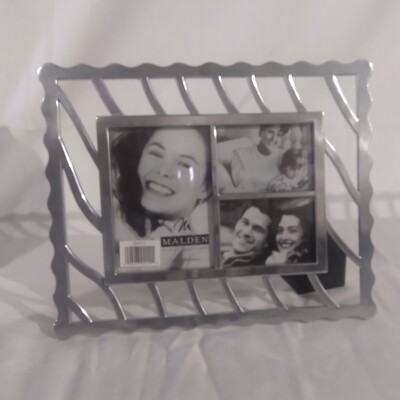 Malden International Design Silver 3 Photo Frame.  9 x 11 Border