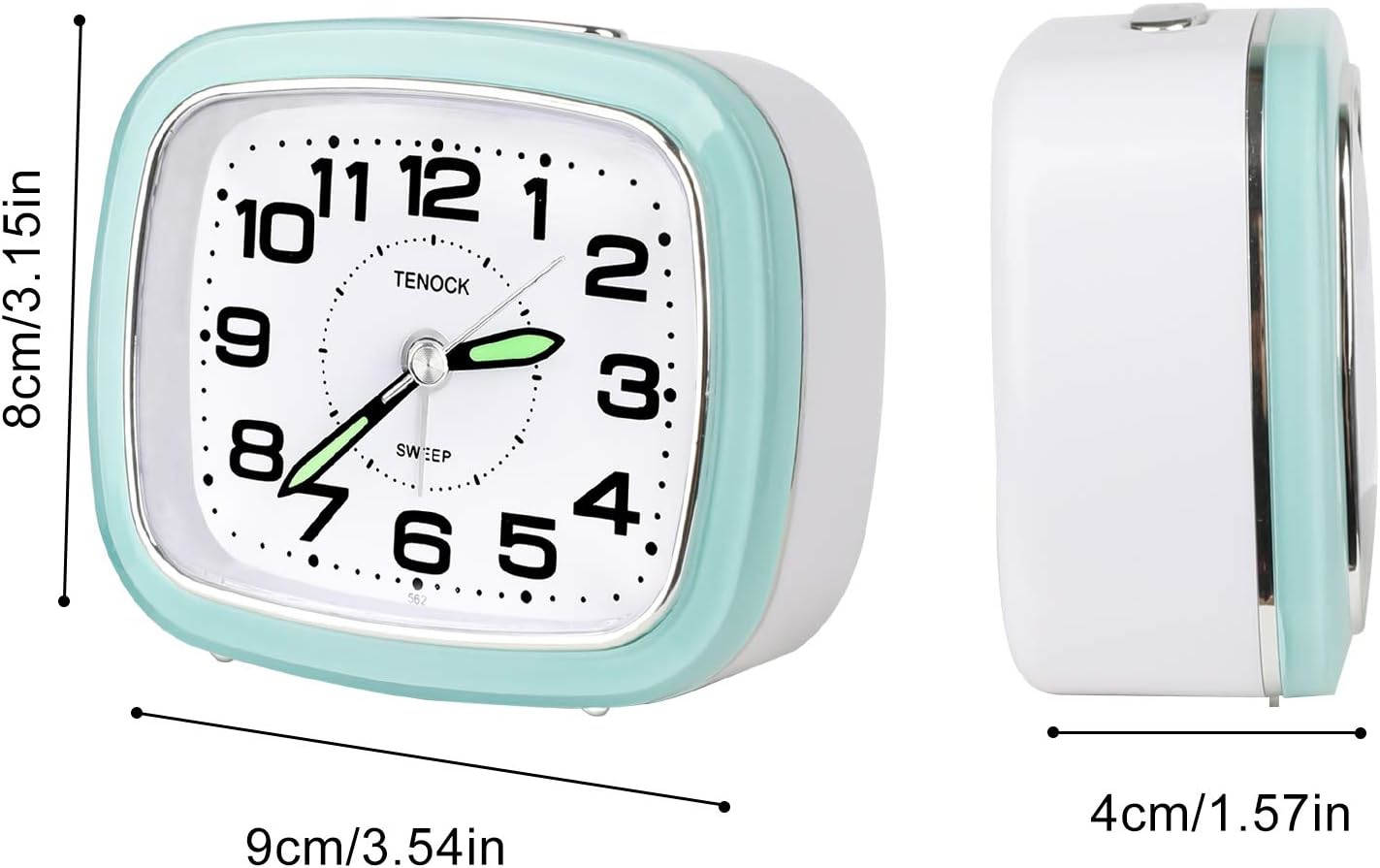 Alarm Clock Analogue, No Ticking Silent Travel Alarm Clock Bedside with Night eBay