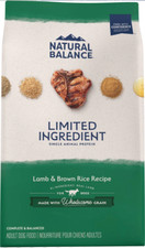Natural Balance Limited Ingredient Lamb Brown Rice Recipe Dry Dog Food, 24lb