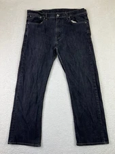 Levi's 569 Loose Straight Jeans Men's 34x30 Black Stretch Denim Wide Baggy