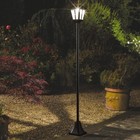 Solar Powered Victorian Style Lamp Post Tall Outdoor Garden LED Light 100 Lumen