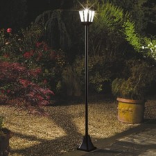 Solar Powered Victorian Style Lamp Post Tall Outdoor Garden LED Light 100 Lumen