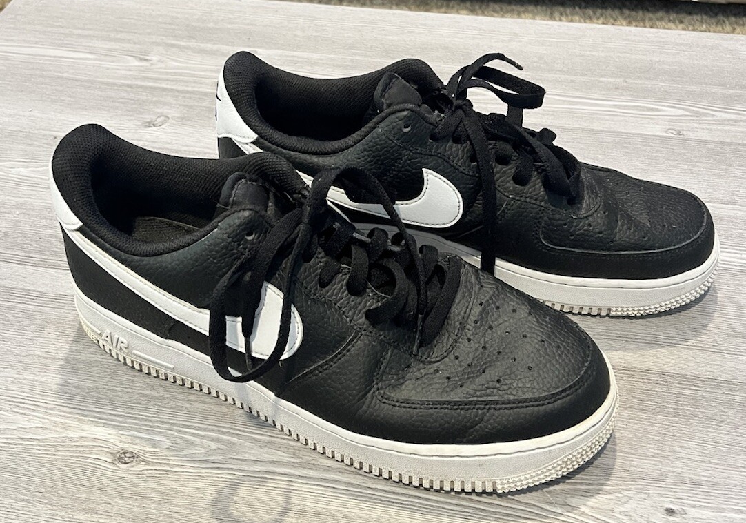 Nike Air Force 1 '07 Low Men's Black White 10.5 CT2302-002 - FREE