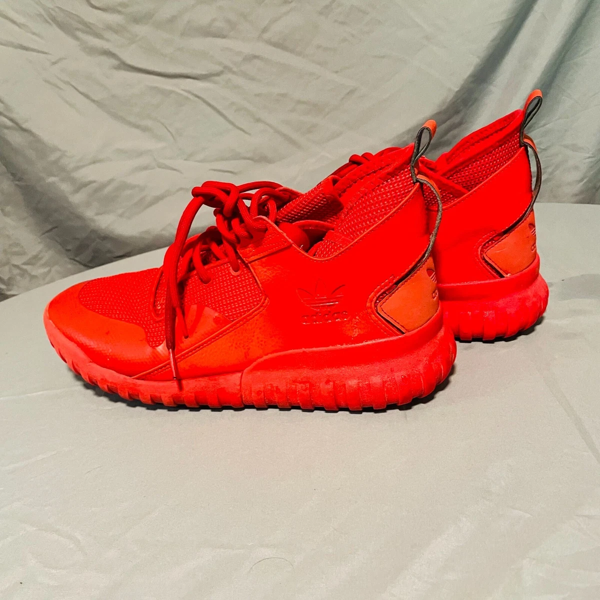 Adidas Tubular X Pk All Red US Mens 10 Used