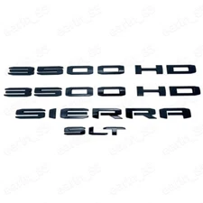 Gloss 2020 -25 GMC Sierra 3500 HD SLt Door Tailgate Emblem Nameplate Letters KIT