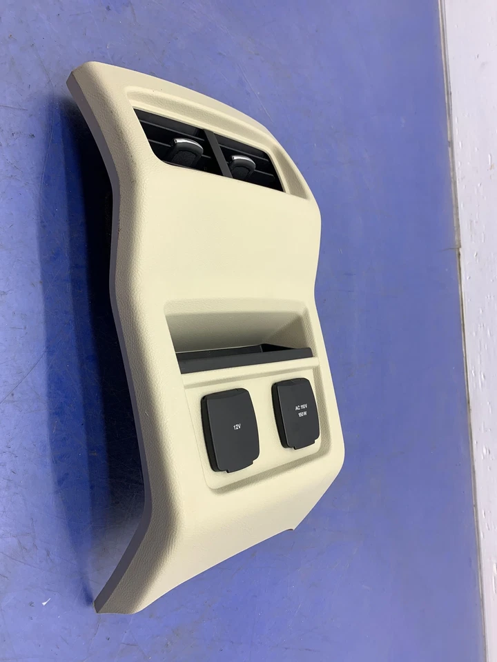 2015 - 2021 FORD EDGE CENTER CONSOLE REAR TRIM PANEL W/ CHARGING PORTS | BEIGE - Image 2 of 4