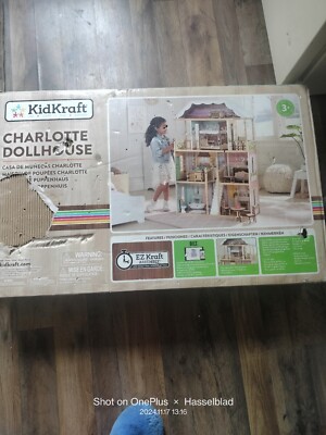 Kidkraft 65956 Charlotte Dollhouse With EZ Kraft Assembly Dollhouse  Multicolor 706943659564|