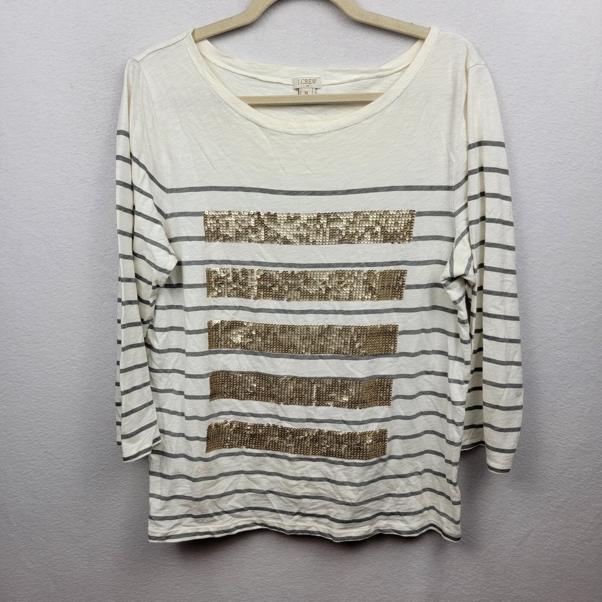 Factory Store Women Ivory Long Sleeve T-Shirt XL