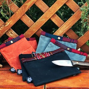 leather and canvas bushcraft bolsa