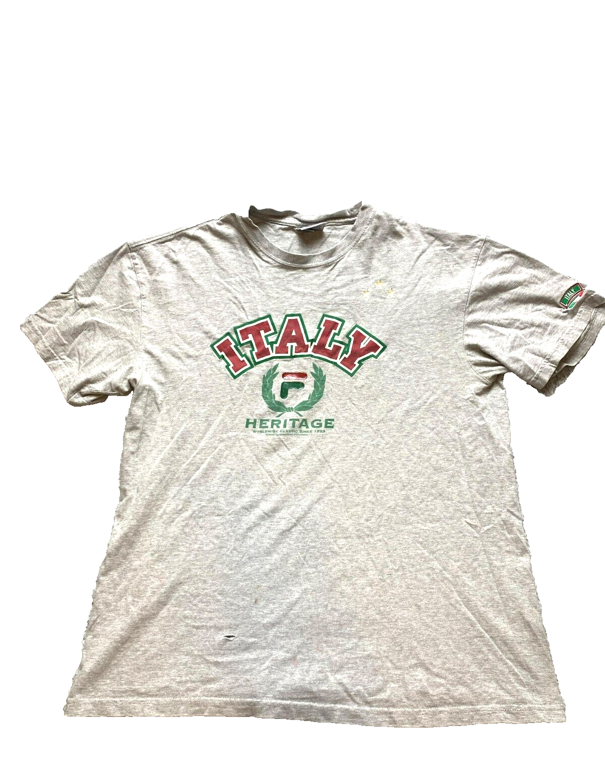 Camicia Vintage FILA Adulto Extra Large Italia Heritage Bandiera Ricamata Abbigliamento Sportivo Uomo