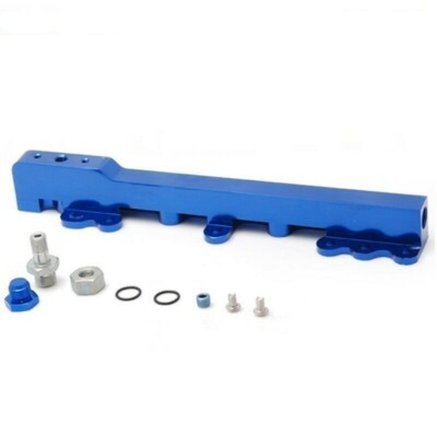 Blue Racing Billet Intake Fuel Injector Rail For 88-00 Honda  D15B7 D15B8 D16A6