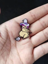 Sexy Busty Witch Hard Enamel 1.3" tall Pin Metal Badge for Lapel Hat Backpack