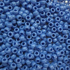Pony Beads Dark Periwinkle Blue Opaque Large Hole Beads Made in USA