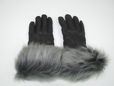 Ugg Three-Point Shearling Sheepskin Gloves with Toscana Fur Trim Sz Small NWT