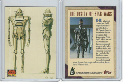 スターウォーズフルレア 1993 Topps, Star Wars Galaxy, #25 IG-88 | eBay