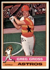 1976 TOPPS GREG GROSS . HOUSTON ASTROS #171