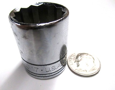 SK Hand Werkzeug Stecknuss – 17 Mm, 12-Point, 3/8 Zoll Antrieb, Verchromt, Für Anspruchsvolle Einsätze