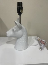 Llama alpaca Table Lamp white W/OUT SHADE Figural Ceramic Child Nursery