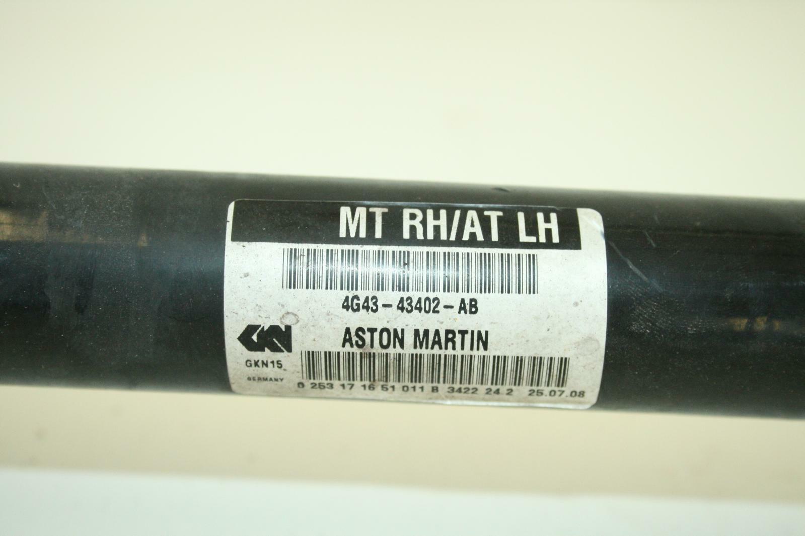 09 Aston Martin Vantage V8 4.7L Right Rear Axle Shaft 4G43-43402-AB