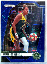 Mercedes Russell  2024 Panini Prizm WNBA Blue Velocity Prizm Card #109 Storm