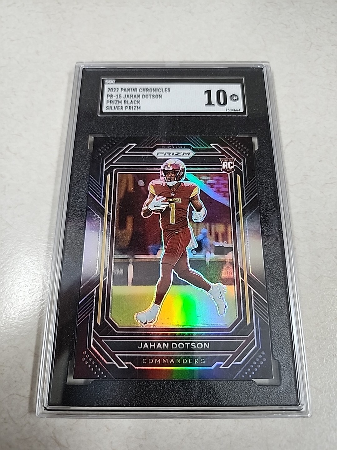 2022 Panini Chronicles - Prizm Black Silver #PB-15 Jahan Dotson (RC)